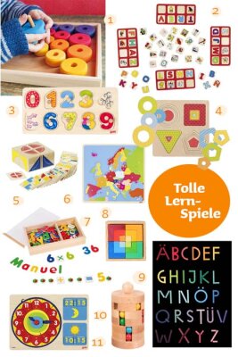 Tolle Lernspiele für Kitakinder &amp;amp; Grundschüler - Lernspiel-Ideen für Kitakinder &amp;amp; Grundschüler
