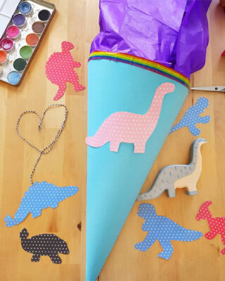 Zur Einschulung eine Schultüte mit Holztiger basteln [mit Schritt-für-Schritt-Anleitung] - DIY: Schultüte basteln - Schritt-für-Schritt-Anleitung