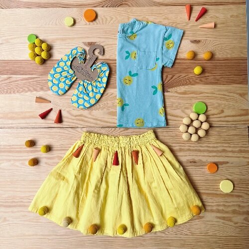 festliches Zitronen Outfit