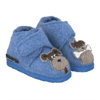 Hausschuhe Dogs himmelblau