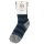 Ringelsocke Wolle grau-marine-jeans