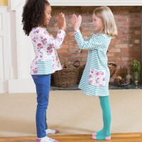Strumpfhose mint-rosa
