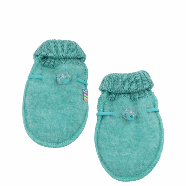 Fäustlinge Baby Wollfleece Grün - 80