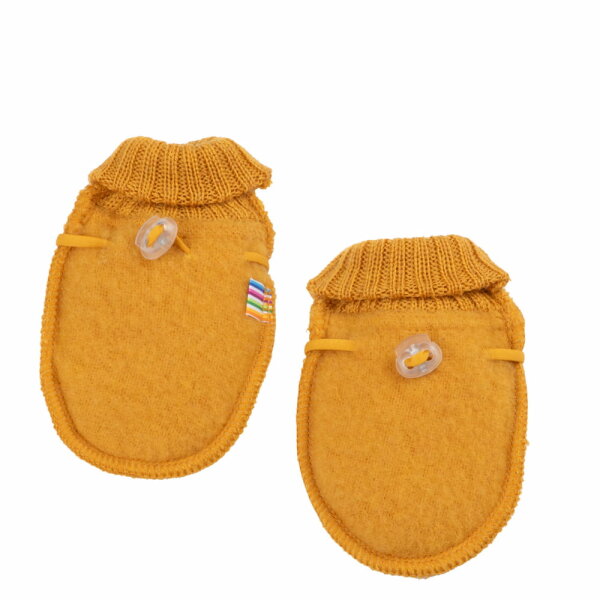 Fäustlinge Baby Wollfleece Gelb - 68/74