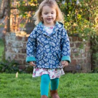 Splash Regenjacke gef&uuml;ttert Igel blau