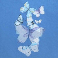 T-Shirt Druck Schmetterlinge - 146/152
