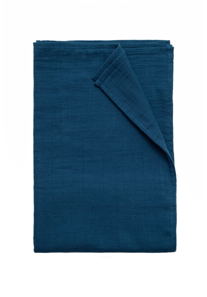 Musselin Swaddle Decke 120x120 petrol-blau - 1