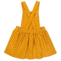 Polka Tr&auml;gerkleid Cord gelb