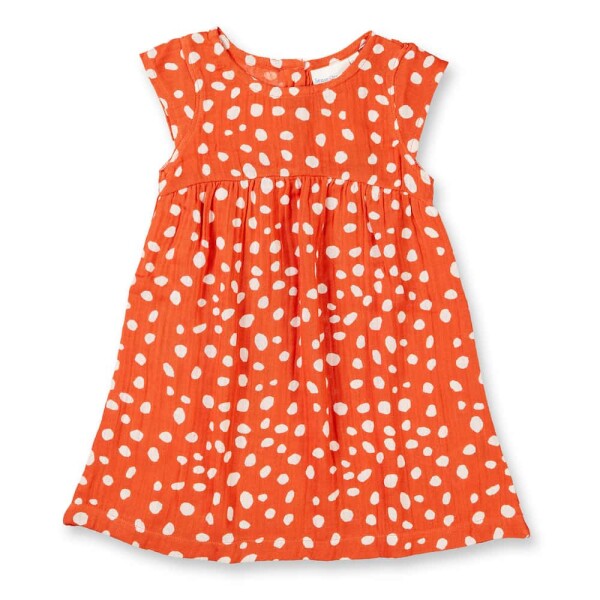 Neela Musselin Kleid Rusty Red - 86