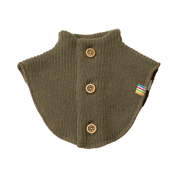 Schalkragen Strick olive - 4-6 Jahre