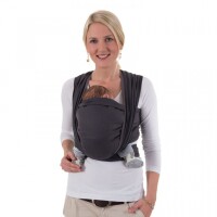 Jaquard-Tragetuch London schwarz-grau