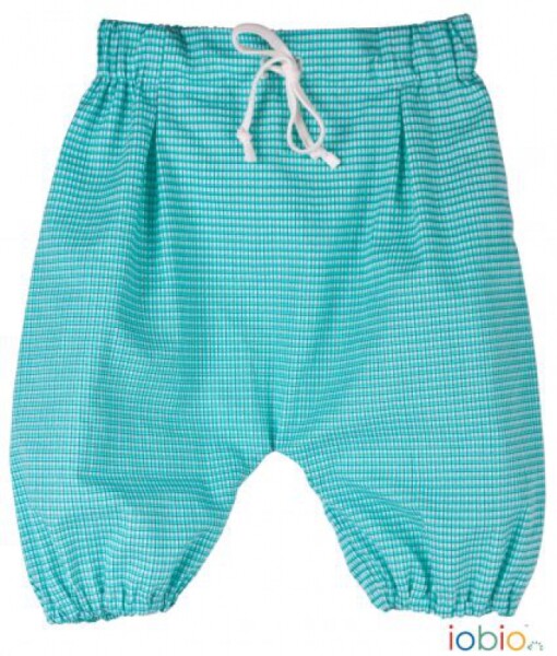 Sommerhose Popeline Karo jade