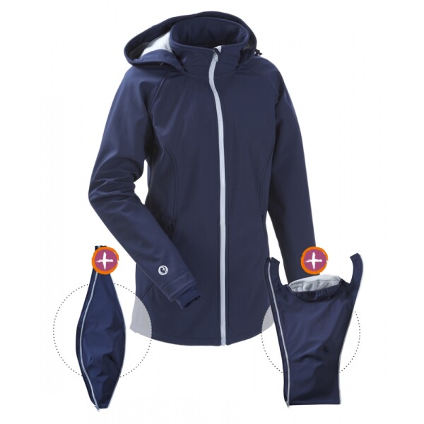 Softshell-Tragejacke Clickit Allrounder navy-ice