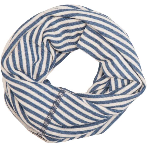 Strunzl Wolle Seide geringelt jeans natur - 3