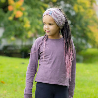 Strunzl Wolle Seide geringelt jeans natur - 3