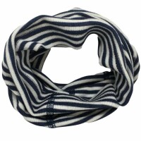 Strunzl Wolle Seide geringelt marine natur - 2