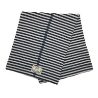 Strunzl Wolle Seide geringelt marine natur - 2
