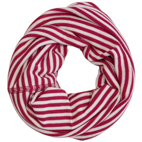 Strunzl Wolle Seide geringelt rot natur - 3