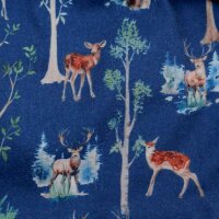 Wenderock Flanell Waldtiere Blumendruck - 104