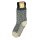Eiskristall Umschlagsocken Wolle hellgrau-natur - 47/48
