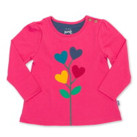 Shirt Langarm Herzchen Pink - 98