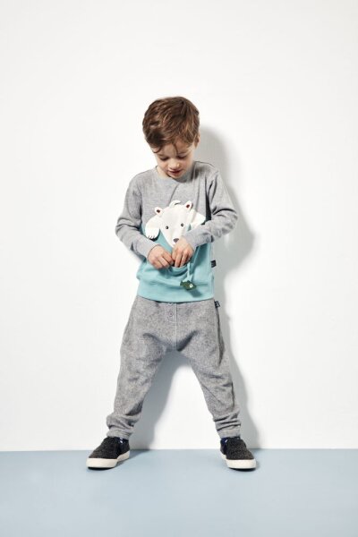 UBANG Langarmshirt Eisbär grey melange