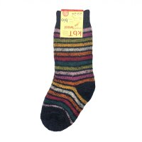 Hirsch Plüschsocke Wolle Streifen jeans