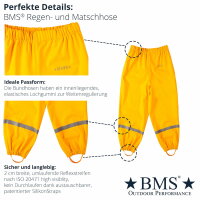 Regenhose ohne Latz gelb - 92