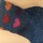 Hirsch Plüschsocke Wolle Herzen jeans