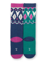 Socken warm 2er-Pack Fair Isle - 31-35