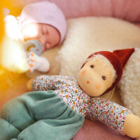 Puppe Waldkind salbei-braun