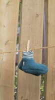 Sox Wollpuschen Wollfleece petrol melange