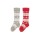 Socken Schneeflocken rot weiß 2er Pack