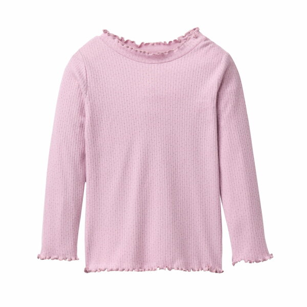 Langarmshirt Stehkragen Pünktchen malve - 98/104