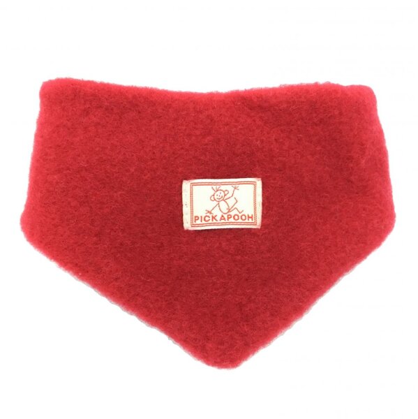 Dreieckstuch Wollfleece rot