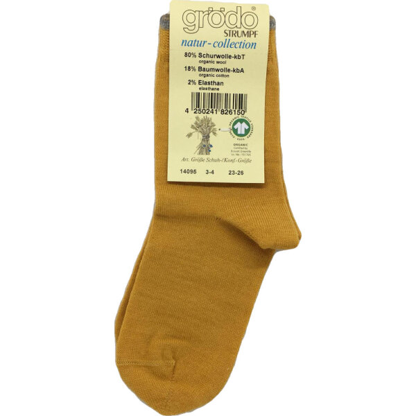 Kindersocken 80% Wolle messing - 27-30