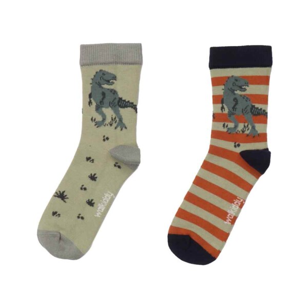 Socken 2er-Pack Dinosaurland - 25-27