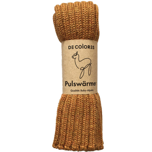 Pulswärmer Alpaka senfgelb
