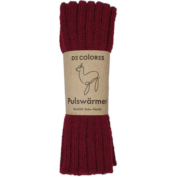 Pulswärmer Alpaka bordeaux