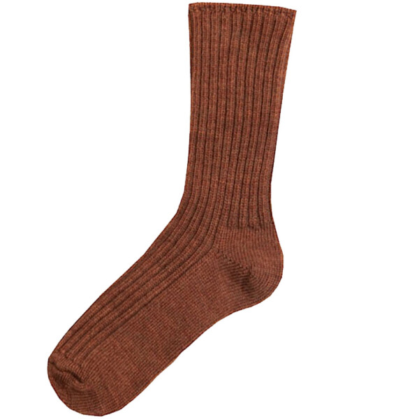 Wollsocken kupfer melange - 31-34