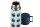 Blafre Thermosflasche Edelstahl Eulen blau