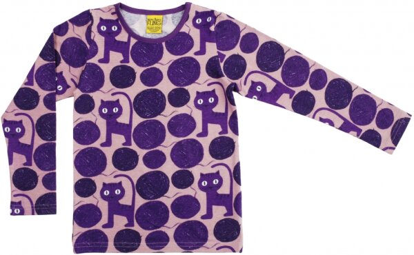 Langarmshirt Cat dusty purple
