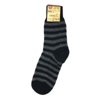 Ringelsocke Wolle schwarz-anthrazit