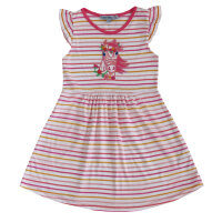 Kleid kurzarm Pferd white-pink-sun