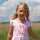 Kleid kurzarm Pferd white-pink-sun