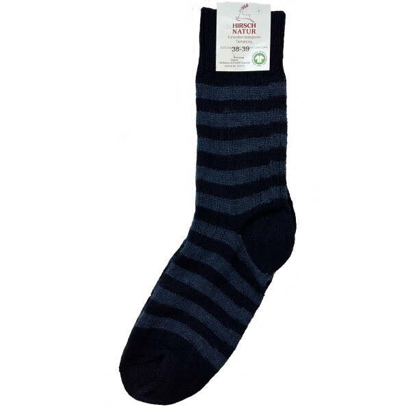 Ringelsocke marine-jeans