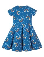 Tellerkleid Regenbogen blau
