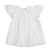 Kleid kurzarm wei&szlig; gemustert - 74/80