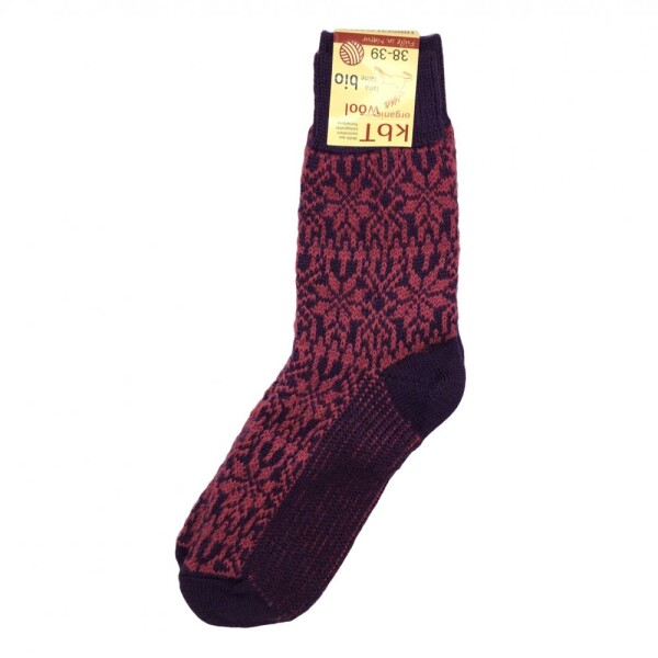 Norweger Socken Sternenmuster lila-pink