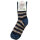 Ringelsocke Wolle tweedmarine-braun-tanne - 29-30